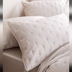 NWOT QUINCE Bamboo Dream Quilted Sham Set King Sand